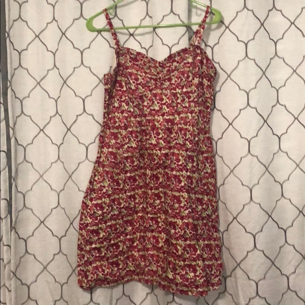 Floral print sun dress with pockets